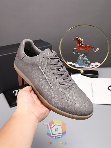 Sneaker Zegna aus genarbtem Leder in vier Farben 32