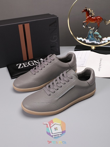 Sneaker Zegna aus genarbtem Leder in vier Farben 35