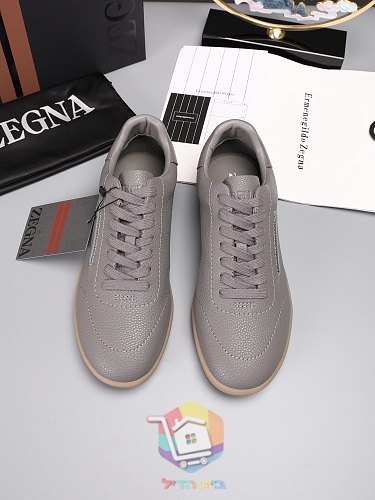 Sneaker Zegna aus genarbtem Leder in vier Farben 36