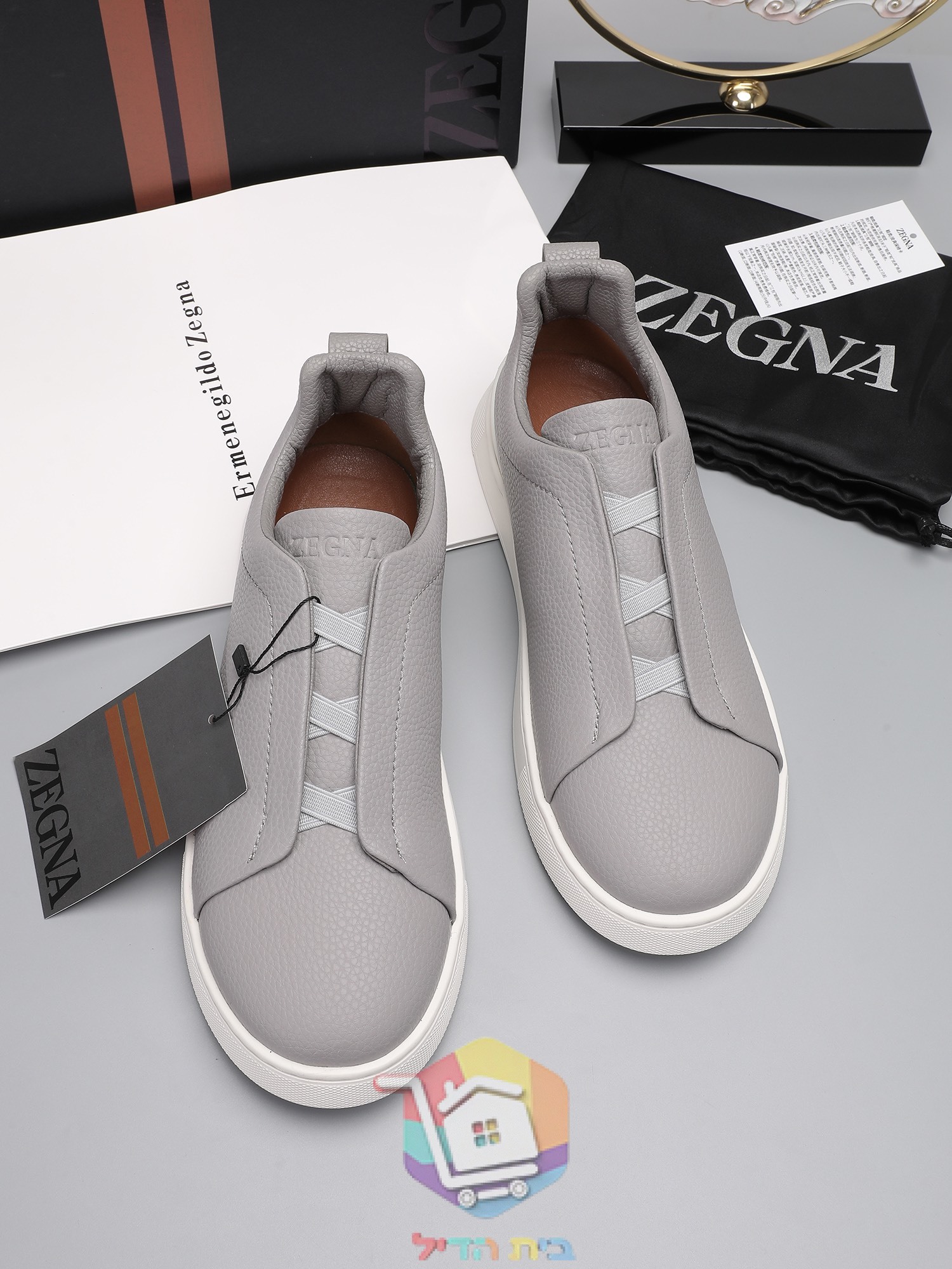 Slip-on-Sneaker Zegna aus Leder in acht Farben