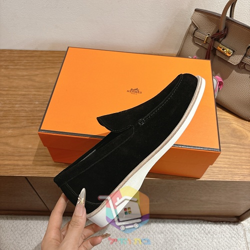 מוקסינים Hermès Low מזמש, חום בהיר, חום, שחור 1