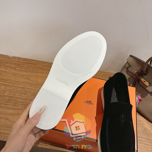מוקסינים Hermès Low מזמש, חום בהיר, חום, שחור 2