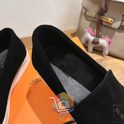 מוקסינים Hermès Low מזמש, חום בהיר, חום, שחור 3