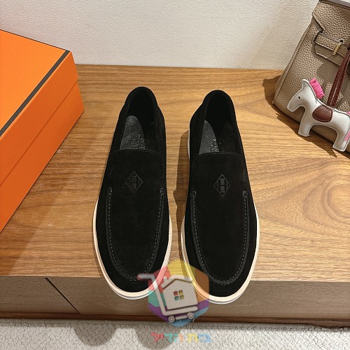 מוקסינים Hermès Low מזמש, חום בהיר, חום, שחור 7