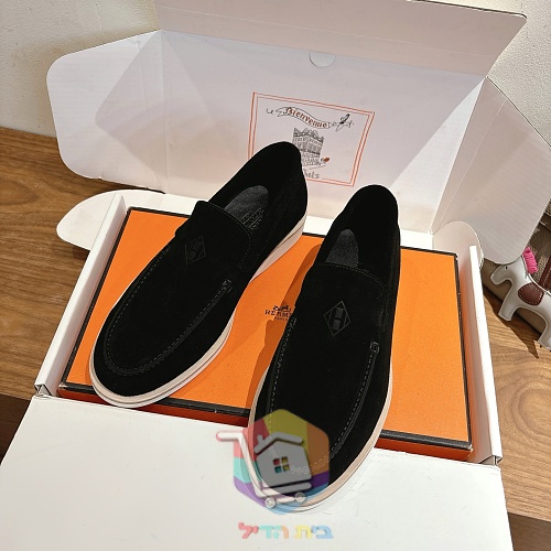 מוקסינים Hermès Low מזמש, חום בהיר, חום, שחור 9