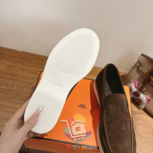 מוקסינים Hermès Low מזמש, חום בהיר, חום, שחור 10