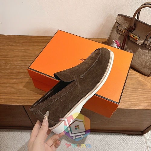 מוקסינים Hermès Low מזמש, חום בהיר, חום, שחור 11