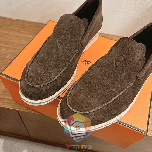 מוקסינים Hermès Low מזמש, חום בהיר, חום, שחור 13