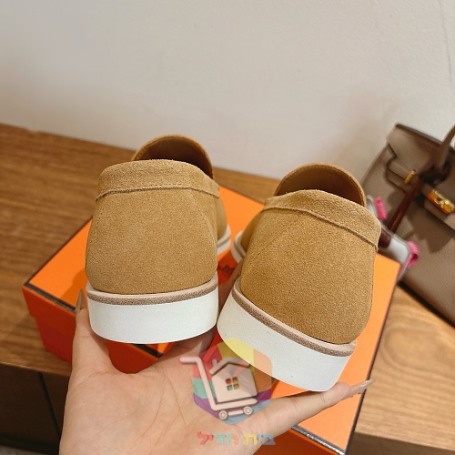 מוקסינים Hermès Low מזמש, חום בהיר, חום, שחור 20