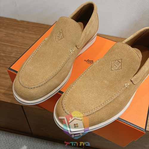 מוקסינים Hermès Low מזמש, חום בהיר, חום, שחור 22