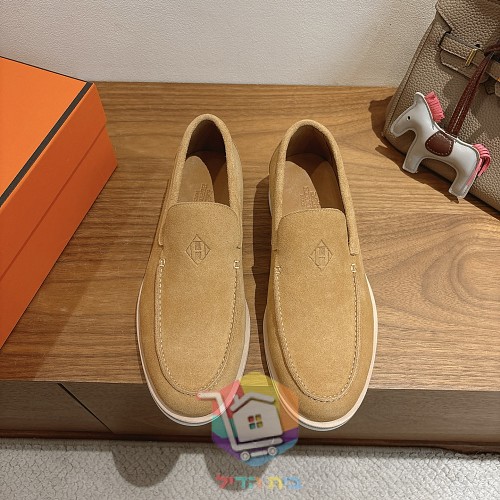 מוקסינים Hermès Low מזמש, חום בהיר, חום, שחור 25