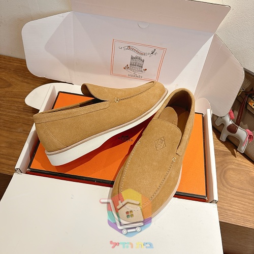 מוקסינים Hermès Low מזמש, חום בהיר, חום, שחור 26