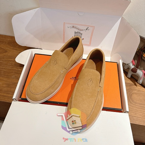 מוקסינים Hermès Low מזמש, חום בהיר, חום, שחור 27