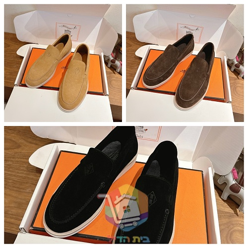 מוקסינים Hermès Low מזמש, חום בהיר, חום, שחור 28