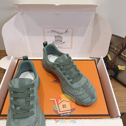 נעלי Hermès Neon ירוק, בז', חום 8