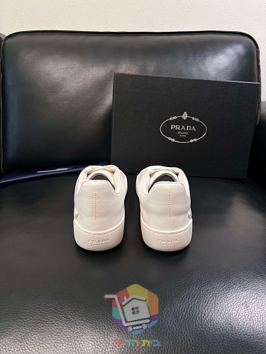 נעלי Prada Court מעור, לבן, שחור, שחור עם סוליה לבנה 1