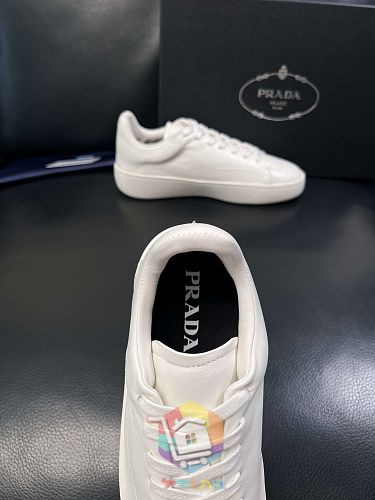 נעלי Prada Court מעור, לבן, שחור, שחור עם סוליה לבנה 3