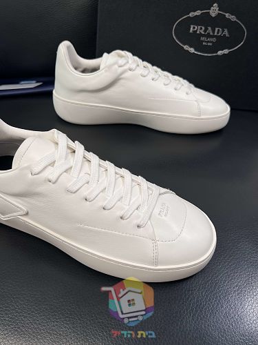 נעלי Prada Court מעור, לבן, שחור, שחור עם סוליה לבנה 7
