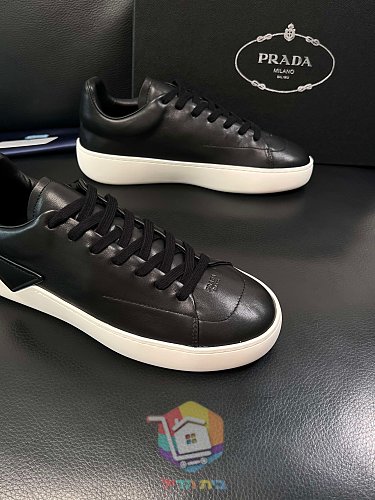 נעלי Prada Court מעור, לבן, שחור, שחור עם סוליה לבנה 19