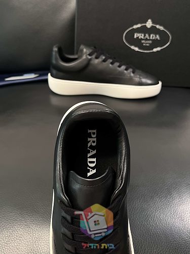 נעלי Prada Court מעור, לבן, שחור, שחור עם סוליה לבנה 21