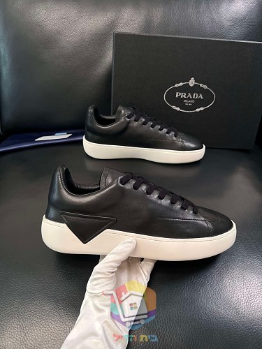 נעלי Prada Court מעור, לבן, שחור, שחור עם סוליה לבנה 24