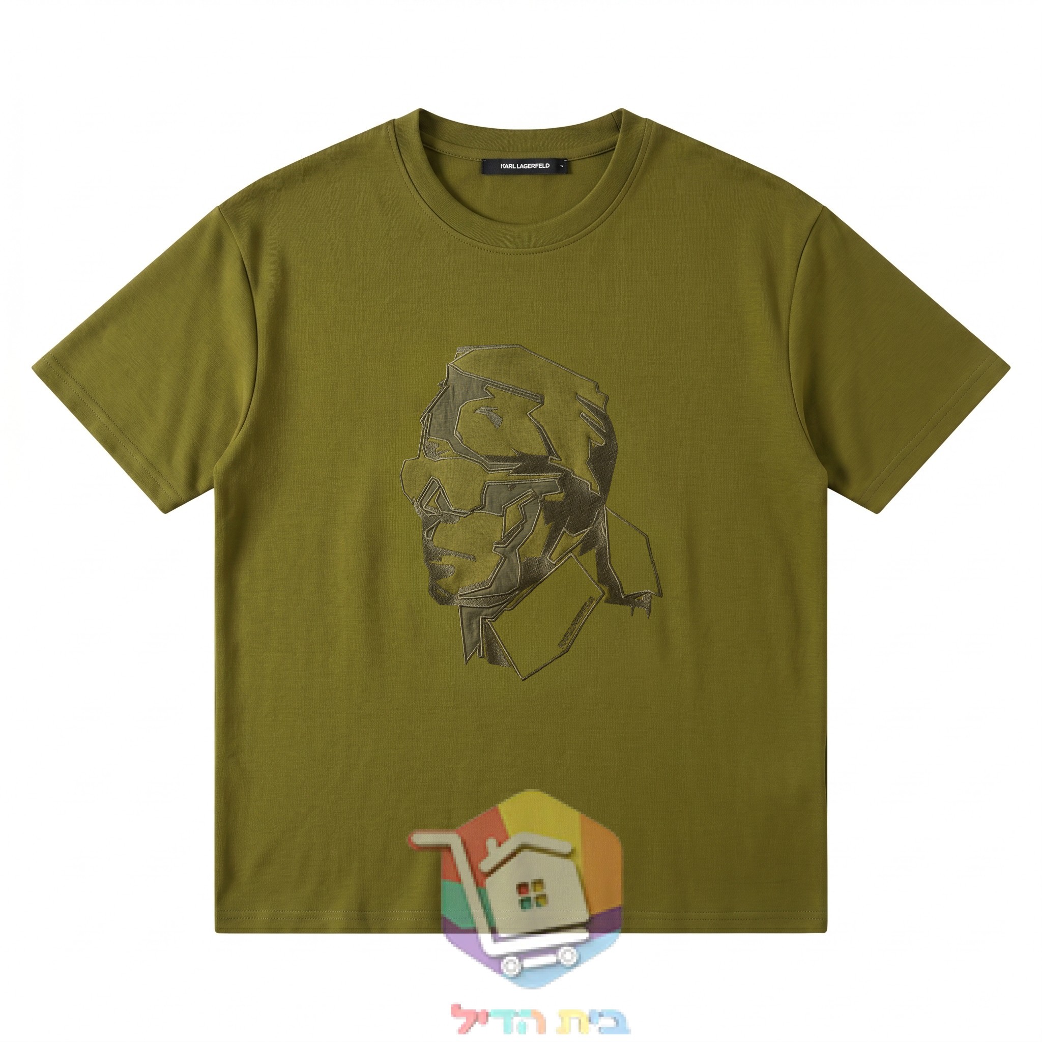 Karl Lagerfeld T-Shirt mit gesticktem Porträt