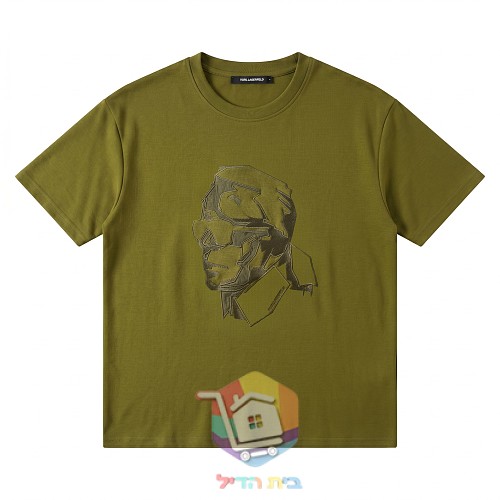 Karl Lagerfeld T-Shirt mit gesticktem Porträt