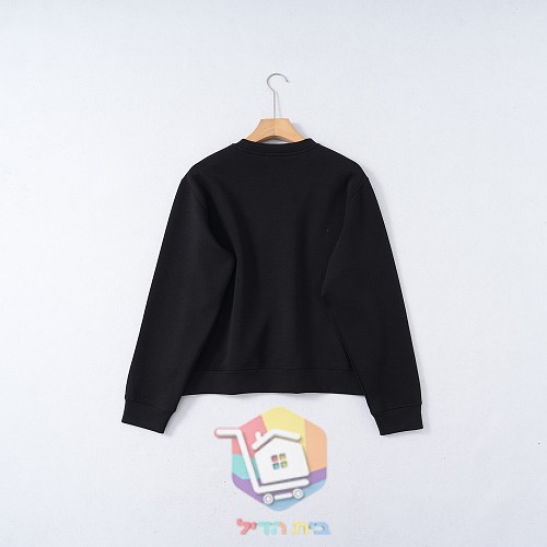 סווטשירט Emporio Armani Double Jersey Sweatshirt with Logo עם לוגו גדול בחזה, שחור, כחול כהה או לבן, תמונה 12