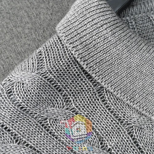 סוודר צווארון פולו Polo Ralph Lauren Cable Wool-Cashmere Polo-Collar Jumper לנשים, ירוק כהה או אפור, תמונה 8