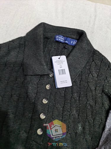 סוודר צווארון פולו Polo Ralph Lauren Cable Wool-Cashmere Polo-Collar Jumper לנשים, ירוק כהה או אפור, תמונה 15