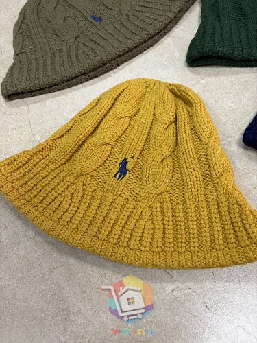 כובע באקט סרוג Polo Ralph Lauren Cable-Knit Bucket Hat, זית, ירוק, צהוב או כחול כהה, תמונה 7