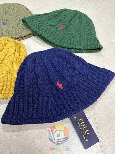 כובע באקט סרוג Polo Ralph Lauren Cable-Knit Bucket Hat, זית, ירוק, צהוב או כחול כהה, תמונה 9
