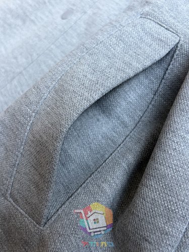 קרדיגן Lacoste Double Face Piqué Cardigan עם כפתורי לחיצה, אפור או כחול כהה, תמונה 7