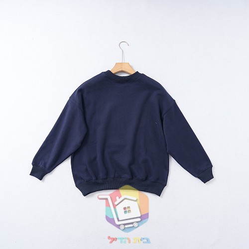 סווטשירט Polo Ralph Lauren Patchwork Polo Bear Fleece Crewneck עם דוב טלאים, כחול כהה, תמונה 6