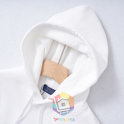 קפוצ'ון Polo Ralph Lauren Ralph's Coffee Hoodie עם הדפס כוס הקפה, לבן, תמונה 2