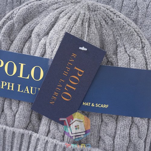 סט כובע גרב וצעיף Polo Ralph Lauren בסריגת צמות, שישה צבעים, תמונה 5