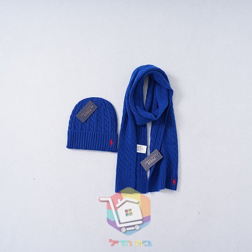 סט כובע גרב וצעיף Polo Ralph Lauren בסריגת צמות, שישה צבעים, תמונה 10