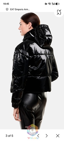 Steppjacke EA7 mit glänzender Oberfläche 8