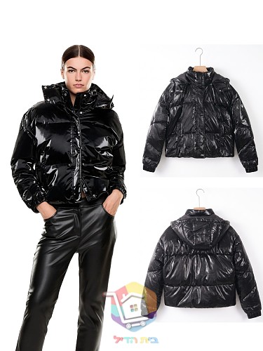 Steppjacke EA7 mit glänzender Oberfläche 18