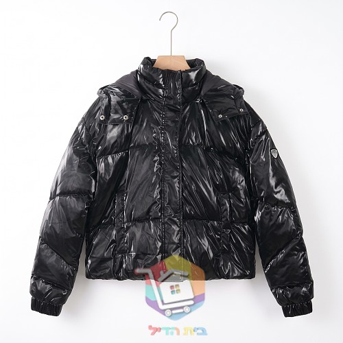 Steppjacke EA7 mit glänzender Oberfläche