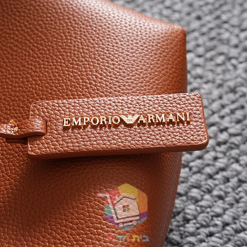 Ledershopper Emporio Armani mit Logo-Riemen 3