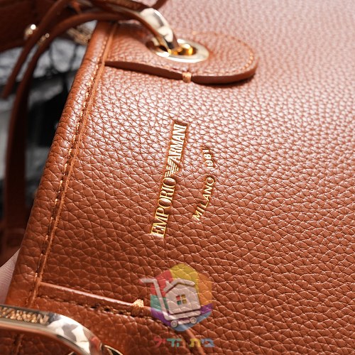 Ledershopper Emporio Armani mit Logo-Riemen 4