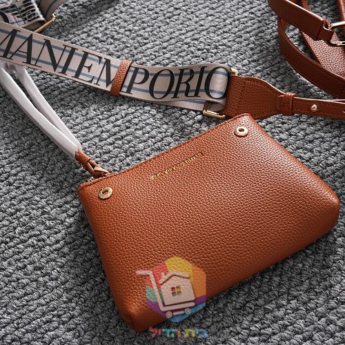 Ledershopper Emporio Armani mit Logo-Riemen 6