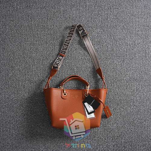 Ledershopper Emporio Armani mit Logo-Riemen