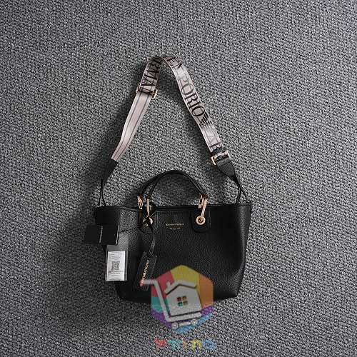 Ledershopper Emporio Armani mit Logo-Riemen 11