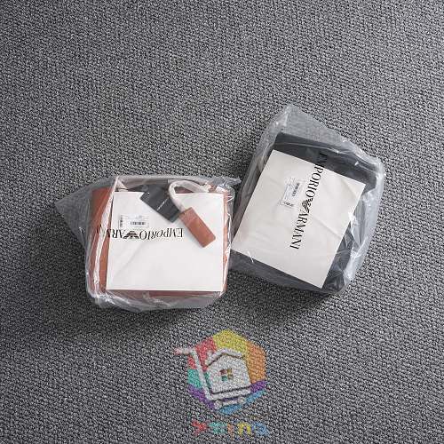 Ledershopper Emporio Armani mit Logo-Riemen 14