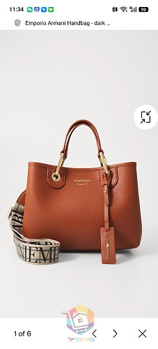 Ledershopper Emporio Armani mit Logo-Riemen 15