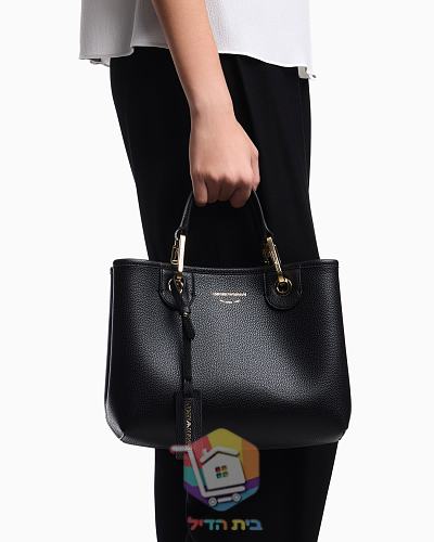 Ledershopper Emporio Armani mit Logo-Riemen 21