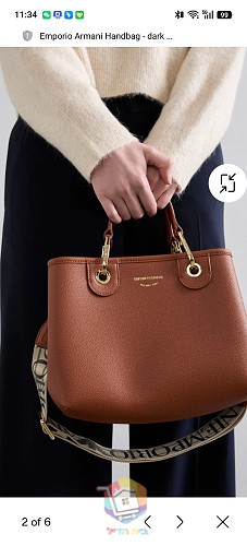 Ledershopper Emporio Armani mit Logo-Riemen 23