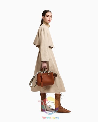 Ledershopper Emporio Armani mit Logo-Riemen 24